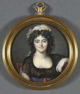 Porträt einer Frau in einem braunen Kleid, 1795