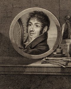 Porträt des Harfenisten und Komponisten Jean-Aimé Vernier 1769-1840 von Francois Dumont