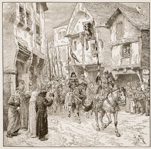 Abreise von Herzog Robert ins Heilige Land, Illustration aus 