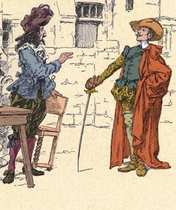 Begegnung von Cyrano, jung, in Paris mit D