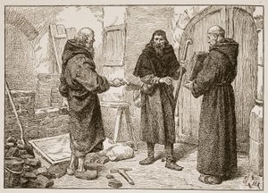 Empfang von Lanfranc durch Herlwin, Illustration aus 
