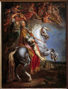 Reiterporträt von Franz III. (1708-1765), Herzog von Lothringen, dann deutscher Kaiser und Großherzog der Toskana, Gemahl von Maria Theresia von Österreich von Francois Eisen
