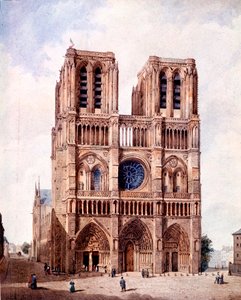 Die Fassade der Kathedrale Notre Dame de Paris