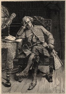 Guy Mannering - Illustration des 19. Jahrhunderts für Walter Scotts Roman „Guy Mannering oder Der Astrologe“ - Gravur nach Flameng von Francois Flameng