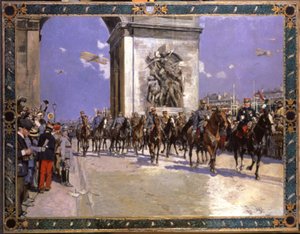 Geschichte. Frankreich. Erster Weltkrieg. Siegesparade in Paris, 4. Juli