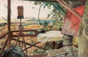 Beobachtungsposten von General Mangin, 18. Juli 1918, Villers-Cotterets, Aisne, Frankreich von Francois Flameng