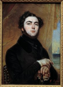 Porträt von Eugene Sue (1804-1857) Romanautor von Francois Gabriel Guillaume Lepaulle