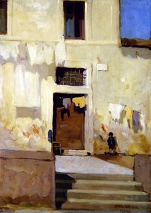 Eine Straßenszene in Rom von Francois Gall