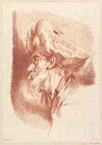 Ohne Titel, Kopf eines Mannes mit Turban, Mitte 18. bis frühes 19. Jahrhundert von Francois Gonord