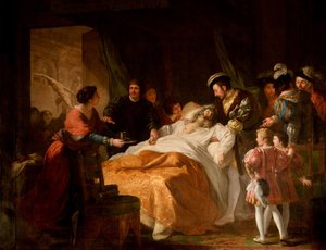 Der Tod von Leonardo da Vinci in den Armen von Franz I. von Francois Guillaume Menageot