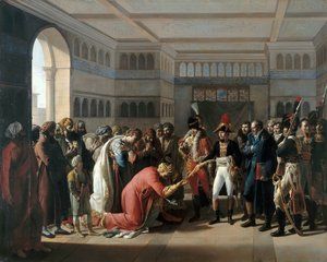 Bonaparte überreicht den Säbel dem Militärkommandanten von Alexandria, Juli 1798