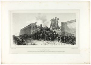 Angriff auf Bastion Nr. 8, aus Souvenirs d’Italie: Expédition de Rome