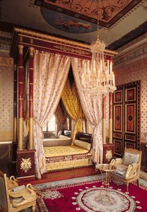 Schlafzimmer von Königin Hortense de Beauharnais (1783-1837) von Francois Honore Georges Jacob Desmalter