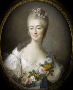Jeanne Bécu, Gräfin Du Barry, 1743-1793 als Flora von Francois Hubert Drouais
