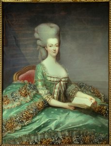 Porträt von Marie Antoinette (1755-1793), Königin von Frankreich. Gemälde von Francois Hubert Drouais (1727-1775) 18. Jahrhundert