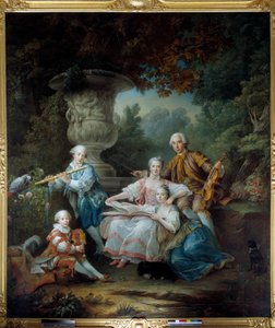 Die Familie von Louis Francois du Bouchet, Marquis von Sourches und Großprevot von Frankreich von Francois Hubert Drouais