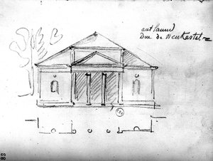 Architektonische Skizze aus 