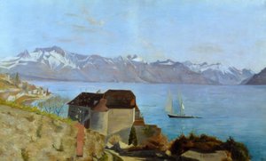 Das Schloss Glérolles und der Genfersee