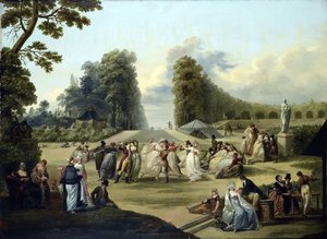 Ball in den Tivoli-Gärten, Paris von Francois Louis Joseph Watteau