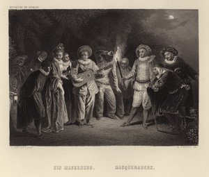 Maskenträger von Francois Louis Joseph Watteau