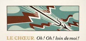 Grafische Illustration aus Prométhée Enchaîné von Aeschylus, veröffentlicht 1941 von Francois Louis Schmied