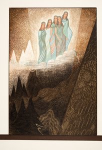 Okeaniden, Illustration aus Prométhée Enchaîné von Aeschylus, veröffentlicht 1941 von Francois Louis Schmied