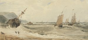 Hafen von Boulogne von Francois Louis Thomas Francia