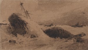 Schiffbruch in stürmischer See von Francois Louis Thomas Francia