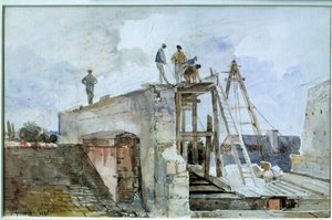 Baustelle vom Granet-Fenster aus gesehen von Francois Marius Granet