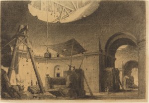 Reparatur einer Kuppel von Francois Marius Granet