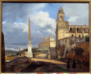 Ansicht der Trinità dei Monti und Villa Medici in Rom