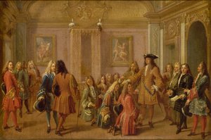 Die erste Beförderung der Ritter von Saint Louis durch Ludwig XIV., Versailles 8. Mai 1693 von Francois Marot