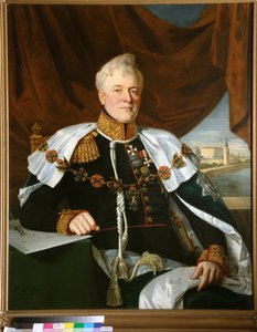 Porträt von Prinz Dimitri Vladimirovitch Galitzine (1771-1844) mit dem Orden des Heiligen Andreas von Francois Nicholas Riss