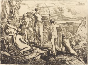 Diana und ihre Nymphen von Francois Nicolas Chifflart
