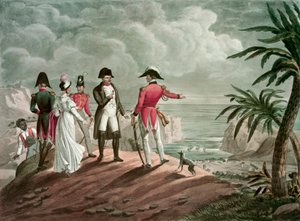 Bonaparte auf St. Helena (Stahlstich) von Francois Nicolas Martinet