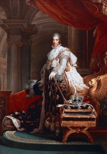 Porträt von Karl X. in heiligen Gewändern der Bourbonen, Graf von Artois (Versailles) von Baron François Pascal Simon Gérard