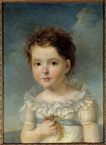 Porträt von Königin Hortense de Beauharnais (1783-1837) als Kind von Baron François Pascal Simon Gérard
