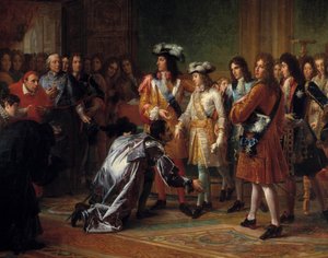 Proklamation des Herzogs von Anjou, König von Spanien unter dem Namen Philipp V., am 16. November 1700. Gemälde von François Gérard (1770-1837). 18. Jahrhundert
