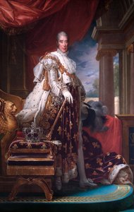 Porträt von König Karl X. von Frankreich in seinen Krönungsroben, ca. 1824 von Francois Pascal Simon Gerard