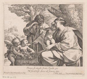 Heilige Familie mit Putti und Trauben