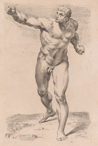 Der Borghese Gladiator, Vorderansicht [Tafel 26] von Francois Perrier