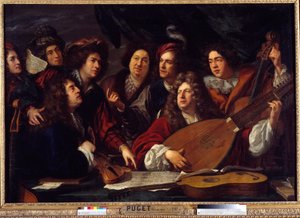 Treffen von Musikern 1688 von Francois Puget