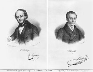 Jacques Fromental Halevy (1799-1862) und Ferdinand Herold (1791-1833) von Francois Seraphin Delpech