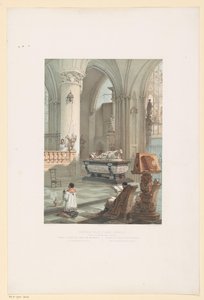 Innenraum der Kathedrale St. Michael und St. Gudula in Brüssel mit dem Grabmal von Ernst von Österreich