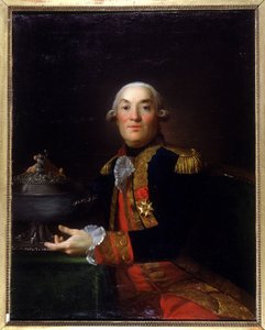 Porträt von Georges Peville der Pelley. Freibeuter, Marineoffizier, Admiral, Marineminister. Gemälde von François - Valentin Gazard. Altes Granville-Museum von Francois Valentin Gazard