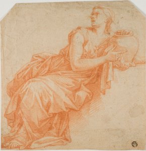 Verhüllte Frau mit Urne von Francois Verdier