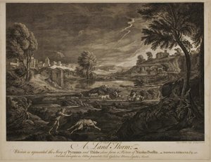 Ein Landsturm. Pyramus und Thisbe von Francois Vivares