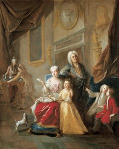 Porträt einer Familie in einem Innenraum