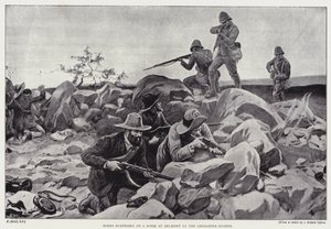 Buren von den Grenadier Guards auf einem Hügel bei Belmont überrascht (Lithografie) von Frank (after) Dadd