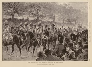 Königin Victoria und die Prozession durch den Hyde Park zur Eröffnung des Imperial Institute von Frank (after) Feller